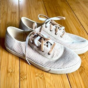 Beige Corduroy TOMS Flats Sneakers